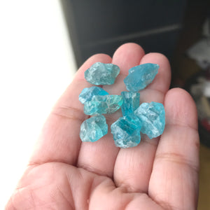Neon Blue Apatite Crystals raw