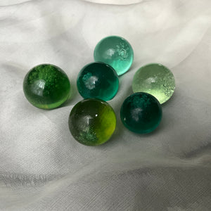 Natural Blue and Green Obsidian Spheres