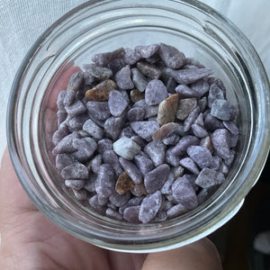 A hundred Lepidolite stones