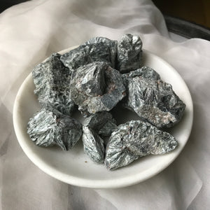 Raw Silvery Seraphinite