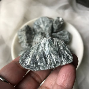 Raw Silvery Seraphinite