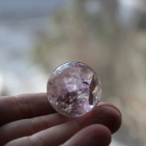 Golden Phantom Amethyst Crystal Sphere - Song of Stones